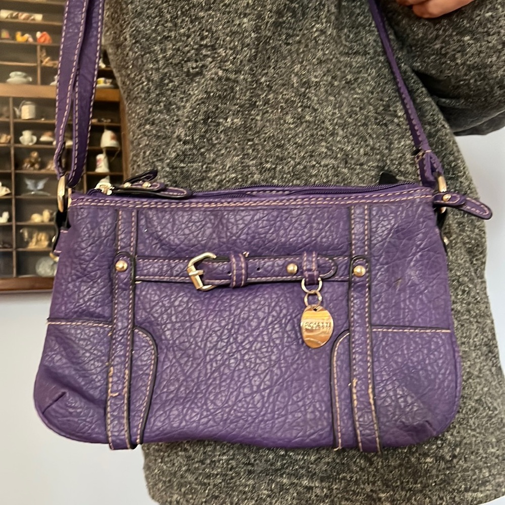 Purple faux leather Rosetti bag